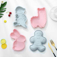RAI 3D Cute Rabbit Alpaca Dinosaur Gingerbread Man Shape Cake Mold DIY Making Tool Non-Stick Silicone Mould For Home New