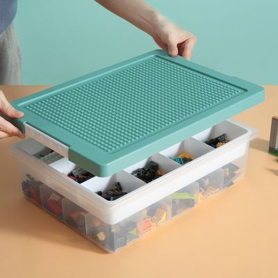 【CW】♞  Kids Blocks Lego Storage Plastic 2 Layer Removable Lids Organizer Organizador
