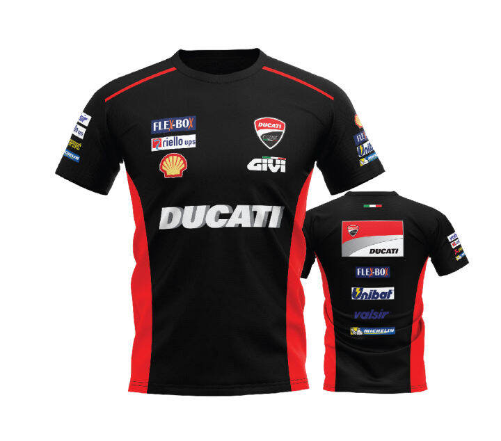 ใหม่-เสื้อพิมพ์ลาย-ducati-ผ้าแห้งเร็ว-เสื้อยืด-ขี่มอเตอร์ไซค์แห้งเร็ว-คุณภาพเกรดพรีเมียม-ราคาโรงงาน