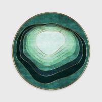 2021Modern Luxury Gradient Green Round Rug For Living Room Floor Carpet For Coffee Table Chair Mat Bedroom Rug Decoration Abstract