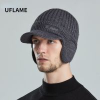 Outdoor Solid Color Letters Woolen Hat Mens Thick Skullies Beanies Duck Tongue Knitted Ear Protection Baseball Cap Trucker Hat