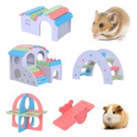 YAZHE Guinea-Pig Seesaw ของตกแต่ง,หนูที่นอนสำหรับสุนัขกระท่อมของเล่นของเล่นสัตว์เลี้ยงสัตว์แบบทำมือประกอบของเล่นออกกำลังกายบ้านแฮมสเตอร์หนูแฮมสเตอร์