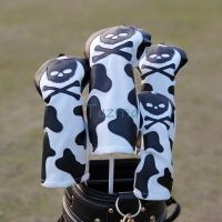 Skull Printed Golf Club Driver Fairway Wood Hybrid UT Headcover High Quality Sports Golf Club Accessories Equipment