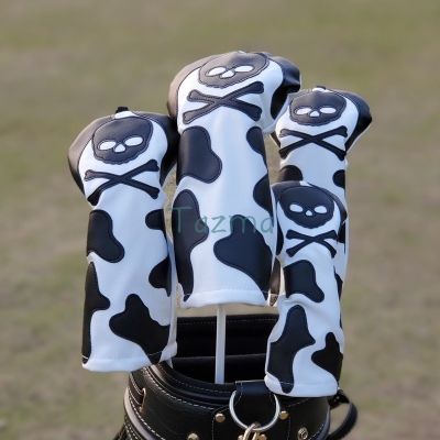 Skull Printed Golf Club Driver Fairway Wood Hybrid UT Headcover High Quality Sports Golf Club Accessories Equipment
