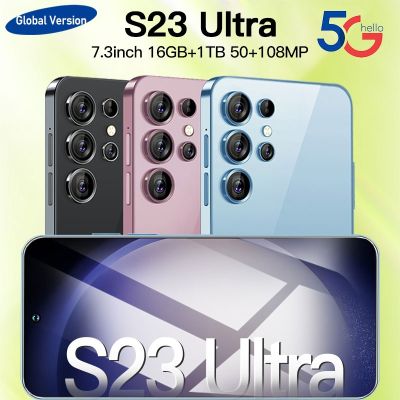 New S23 Ultra Smartphone 7.3 HD 4G/5G Dual Sim Card Android13.0 Mobile Phones Unlocked 108MP 8000mAh Telephones