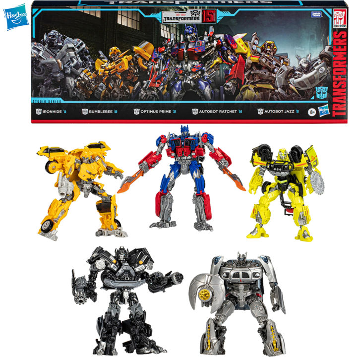 hasbro-transformers-studio-series-วันครบรอบ15th-multipack-ironhide-bumblebee-optimus-prime-autobot-ratchet-autobot-jazz-f3941