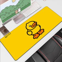 B.duck PC Gamer แผ่นรองเมาส์คอมพิวเตอร์ RGB อุปกรณ์โต๊ะแป้นพิมพ์น่ารัก M ousepad ตู้เสื่อเสื่อเล่นเกม XXL พรมขนาดใหญ่