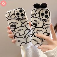 BOUND （in stock）เคสโทรศัพท์มือถือแบบนิ่ม กันกระแทก ลายการ์ตูนหมูน่ารัก 3D ประดับโบว์ สําหรับ IPhone 11 7Plus XR 7 8 6 6s Plus 14 13 12 Pro Max X XS Max SE 2020