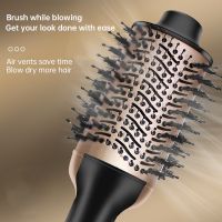 Hot Air Brush Multi-Function Hair Dryer Straightener Curler Comb One Step Professional Salon Hair Styler and Volumizer Ion Blow