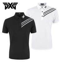 PXG เสื้อยืดแขนสั้นผู้ชาย,ฤดูร้อนและฤดูใบไม้ร่วงกางเกงเล่นกอล์ฟใหม่แห้งเร็วเสื้อโปโลระบายอากาศและเหงื่อกีฬาของผู้ชายทุกชุด