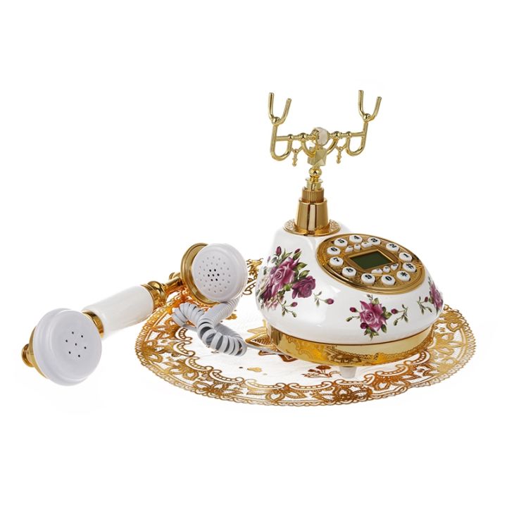 retro-vintage-antique-style-floral-ceramic-home-decor-desk-telephone-phone