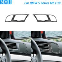 สำหรับ BMW 5 Series M5 E39 1998-03คาร์บอนไฟเบอร์ทั้งสองด้านด้านหน้าประตูเสียงแผงลำโพงตัดปกภายในรถตกแต่งสติ๊กเกอร์