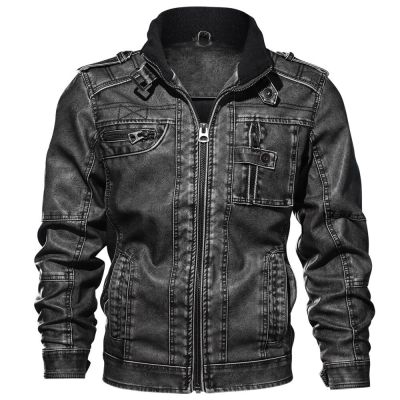 ZZOOI Mens Leather Jackets High Quality Classic Motorcycle Jacket Male Plus faux leather jacket men spring Drop shipping