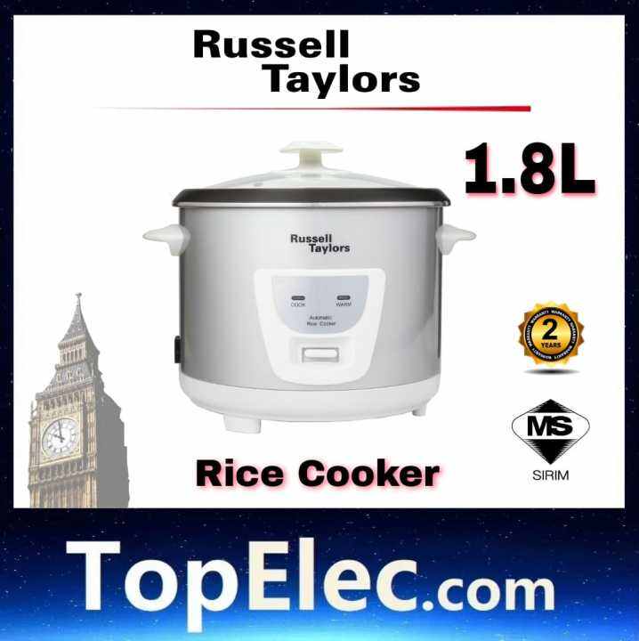 Russell Taylors Conventional Rice Cooker Steam Rack Included (1.8L) ERC