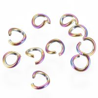 T3DIY Jewelry Accessories Chain Connecting Ring Open Ring Stainless Steel Colorful Single Circle Electroplating Size