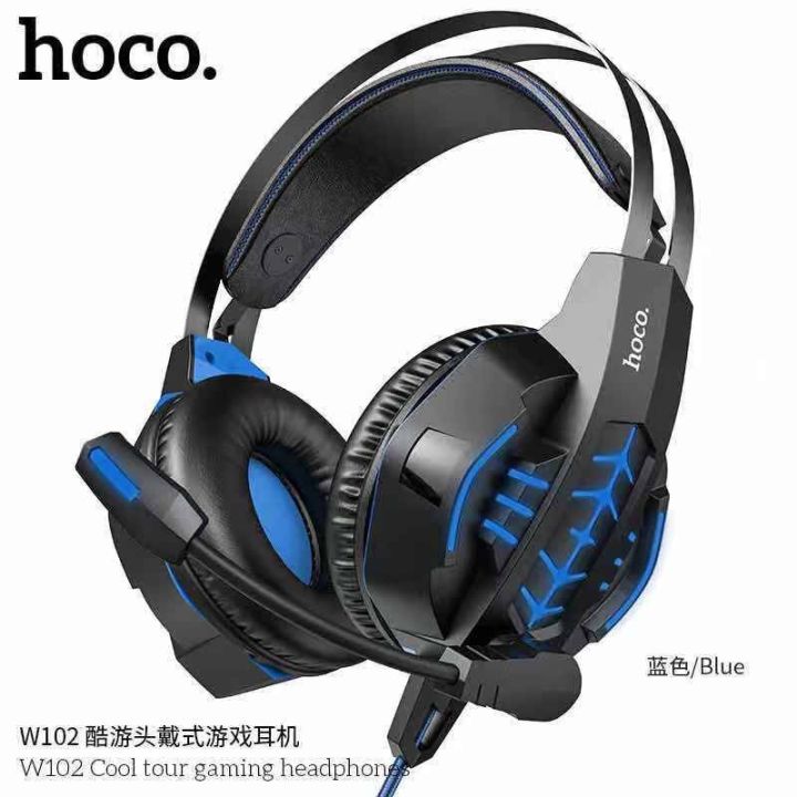 sy-หูฟังเล่นเกมส์พร้อมไมค์-gaming-headphones-painless-wear-รุ่น-hoco-w102