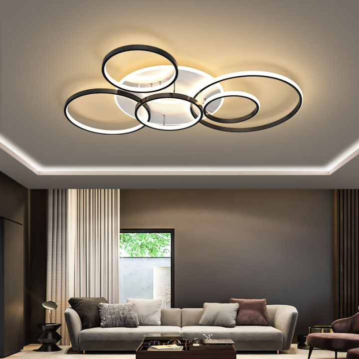 aluminum-circle-led-gold-black-chandeliers-lighting-for-living-room-dimmable-indoor-lamps-parlor-foyer-lampadario-luminaire