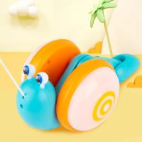 Electric Car Toy Light And Music Luminous Wheel Simulation Interactive Toy Children Rope Dragging Cartoon Snail Toy Gift