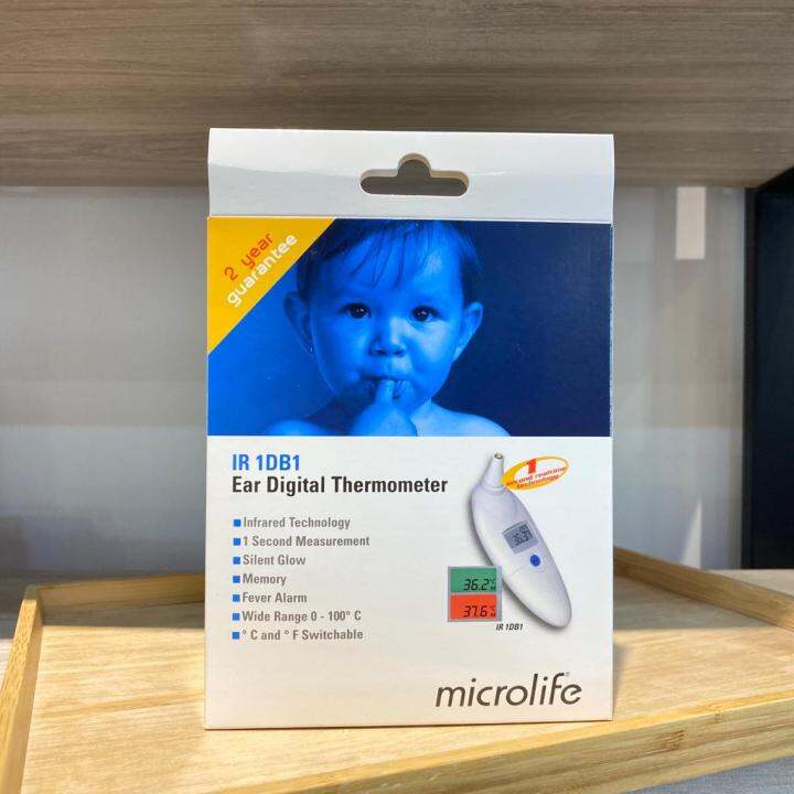 MICROLIFE EAR DIGITAL THERMOMETER IR1DB1 FOC 20 PROBE COVERS 2 YEARS