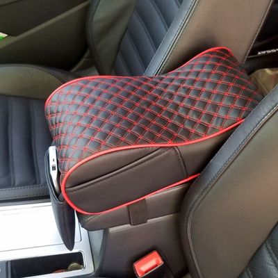 Stylish Car Central Console Armrest Box Soft Heighten Pad Cushion With Mobile Phone Holder Storage Bag Car Armrest Box Mat Pad