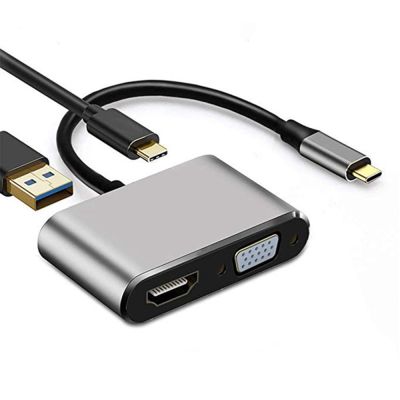 【cw】 4 1 USB 3.0 Hub Laptop Ports Compatible Type C Splitter Docking ！