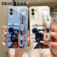 DKHORSING V29เคสสำหรับ VIVO โทรศัพท์ใหม่5G ลายหมีน่ารัก VIVOV29ปลอกอ่อนชุบ5G พร้อมที่ถือสายรัดข้อมือ + สายคล้องมือ