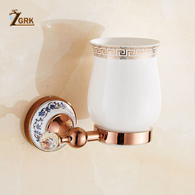 ZGRK Luxury Wall Mount All Copper Rose Gold Design Paper Roll Holder Toilet Gold Paper Holder Tissue Box Bathroom Accessories