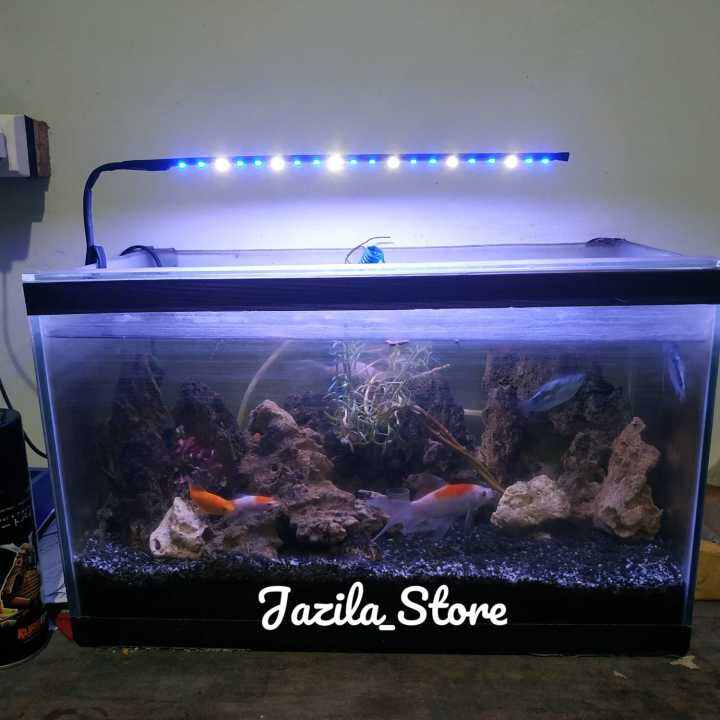 Lampu Aquarium Aquascape 40cm 20 Mata LED Smd Kombinasi Biru Putih ...