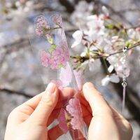 20packs New PVC Pink Sakura Cherry Blossoms DIY Adhensive Stickers Stationery Decorative Stick Label