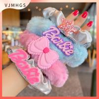 VJMHGS แฟชั่นสำหรับผู้หญิง ตุ๊กตาบาร์บี้ scrunchie อีลาสติก สีทึบทึบ เชือกมัดผม ของใหม่ หางม้าหางม้า ยางรัดผม สำหรับผู้หญิง