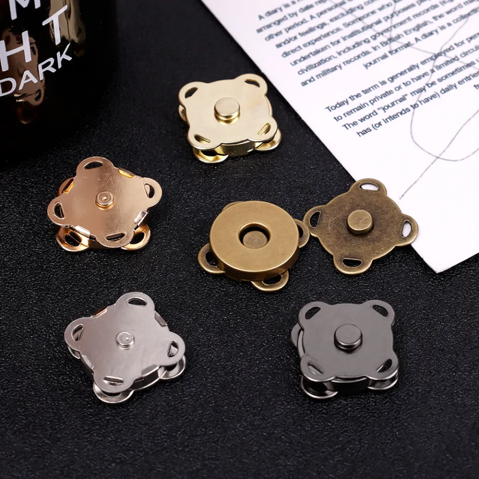 DIY Crafts Magnetic Snap Fasteners Clasps Buttons Handbag Purse Wallet  Craft Bags Parts Accessories Pick Colors Package Include As Title (Pack 2  Pcs