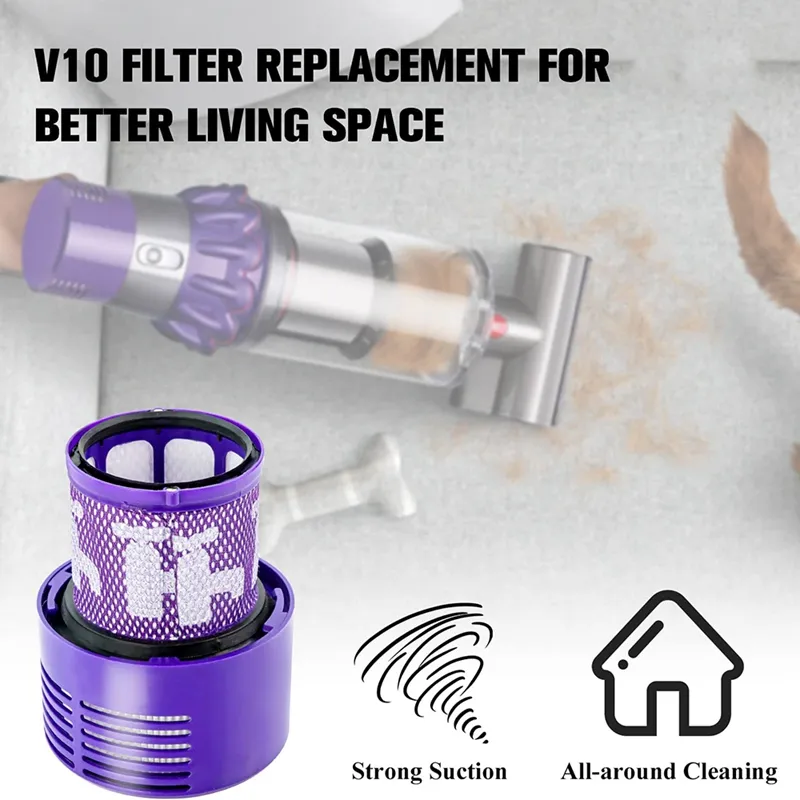 Vacuum Filter Replacement for Dyson V10 Cyclone Series V10 Absolute V10  Animal V10 Total Clean V10 Motorhead Origin SV12 Series Vacuum Cleaner