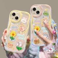 เคสลายดอกไม้สำหรับ Samsung A14 A04 A50 M14 A24 A13 A52 A10s A32 A20 A04s A30s A03s A51 A30 A20s A03ขอบโค้งงอน่ารักขอบโค้งโค้งตุ๊กตากบกระต่าย A50s น่ารักเคสดอกไม้