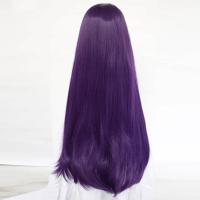 Doki Doki Literature Club Yuri Monika Natsuki Sayori DDLC Long Straight Wig Game Synthetic Cosplay Wigs For Women