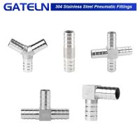 ❁﹍ Hose Barb 304 Stainless Steel Tail Connectors 6mm 8mm 10mm 12mm T Type Y L Type Cross Pipe Fitting Pagoda Tail Barb Connector