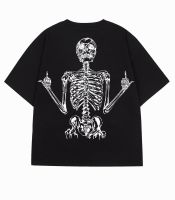 Harajuku American skull Print graphic t shirts y2k tops New high quality cotton streetwear 2023 oversized vintage t shirts men