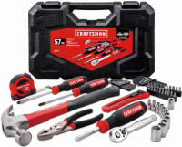 CRAFTSMAN Home Tool Kit / Mechanics Tools Kit, 57-Piece (CMMT99446) 57-Pieces Home Tool Kit