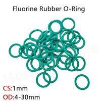 10-100pcs Thickness(CS) 1mm Fluorine Rubber Green O-Ring OD 4-30mm FKM Seal Washer ID 2-28mm Heat Resistance 280° Gas Stove Parts Accessories