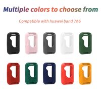 Silicone Protective Case For Huawei Band 7 6 Smartwatch Bumper Screen Protector Cover Frame For Huawei Band 7 6 Band7 Case Shell Cases Cases