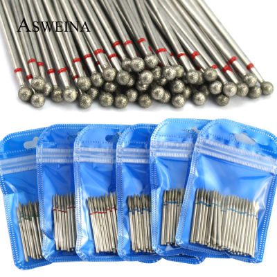 50pc Diamond Nail Drill Bit Set Rotary Milling Cutters for Manicure Electric Cutter Bits Cuticle Polishing Tools Accessories