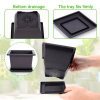 【hot】♈  Imitation Trays Pots Corrosion Resistant Breathable And Rectangular Plastic Bonsai