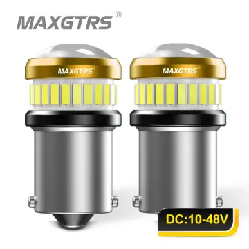 LED Car Lights Bulb  MAXGTRS - 2× Flash Strobe T10 W5W LED Bulbs Canbus No  Error Parking Wedge Clearance Lights with LENS — maxgtrs