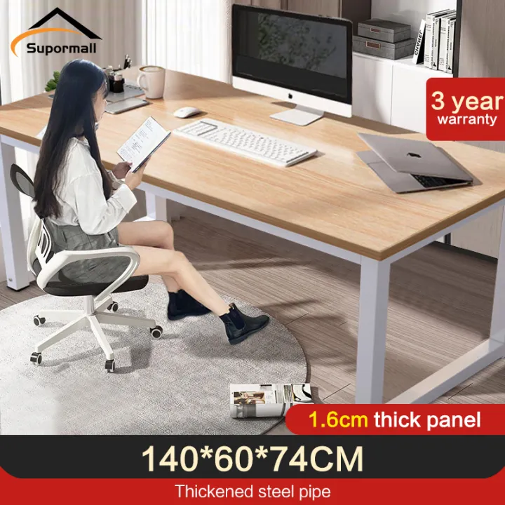Computer desk thick desk durable desktop thickened steel frame