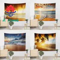 Sunrise Beach Tapestry ทิวทัศน์ที่มีสีสัน Decor แขวนผนังพื้นหลัง 3D การพิมพ์ผ้าผ้าม่านหน้าแรกห้องนั่งเล่นตกแต่งห้องนอน