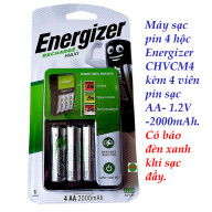 Máy sạc pin 2A và 3A có báo đèn khi sạc đầy Energizer CHVCM4 kèm 4 viên thumbnail