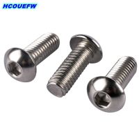 HCOUEFW 10pcs UNC 3/8-16 US Coarse Thread 304 Stainless Steel Allen Hex Hexagon Socket Button Head Round Screw Bolt Nails Screws Fasteners