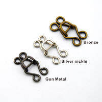 DIY 90setspack 15# metal brass hooks eyes pant skirt trousers hooks silverblackbronze free shipping HE-018