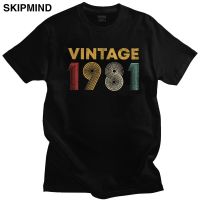 Vintage 1981 39 Years Old T For Men Pure Cotton Awesome Tshirt Born In 1981 39Th Birthday Tee