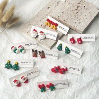 Christmas Tree Earrings Asymmetry Earrings Fashion Christmas Earrings Snowman Earrings Santa Claus Earrings