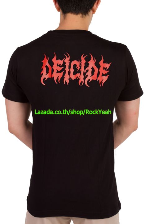 เสื้อวง-deicide-ดีอิไซด์-ไซส์ยุโรป-เสื้อยืดวงดนตรีร็อค-เสื้อร็อค-rcm412-ราคาคนไทย